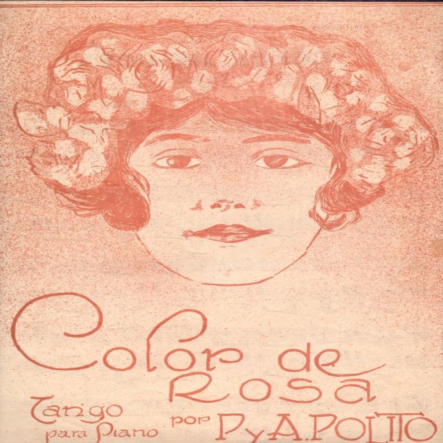 "Color de rosa", Argentine Tango music sheet cover.
