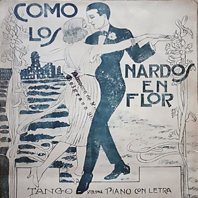 "Como los nardos en flor", Argentine Tango music sheet cover.