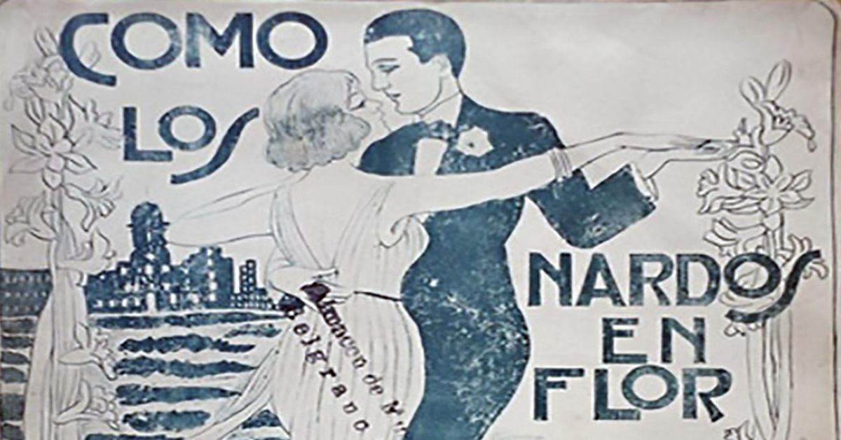 "Como los nardos en flor", Argentine Tango music sheet cover.