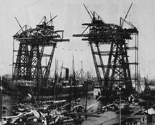 Avellaneda bridge during construction in 1913