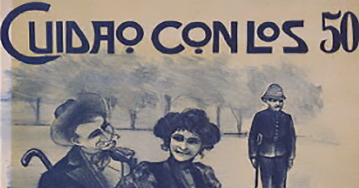 "Cuidado con los cincuenta", Argentine Tango music sheet cover.