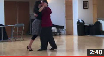 Dancing with Miranda at Escuela de Tango de Buenos Aires