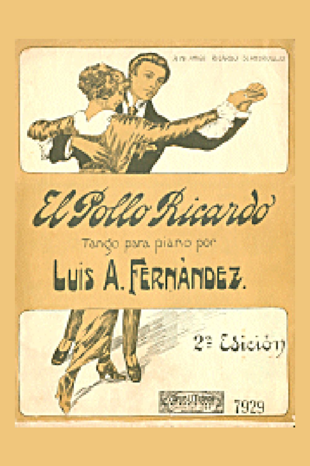 "El Pollo Ricardo", Argentine Tango music sheet cover.