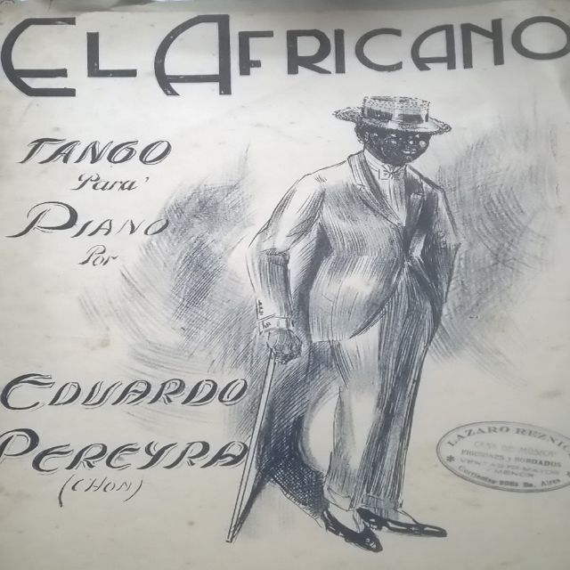 "El africano", Argentine Tango music sheet cover.