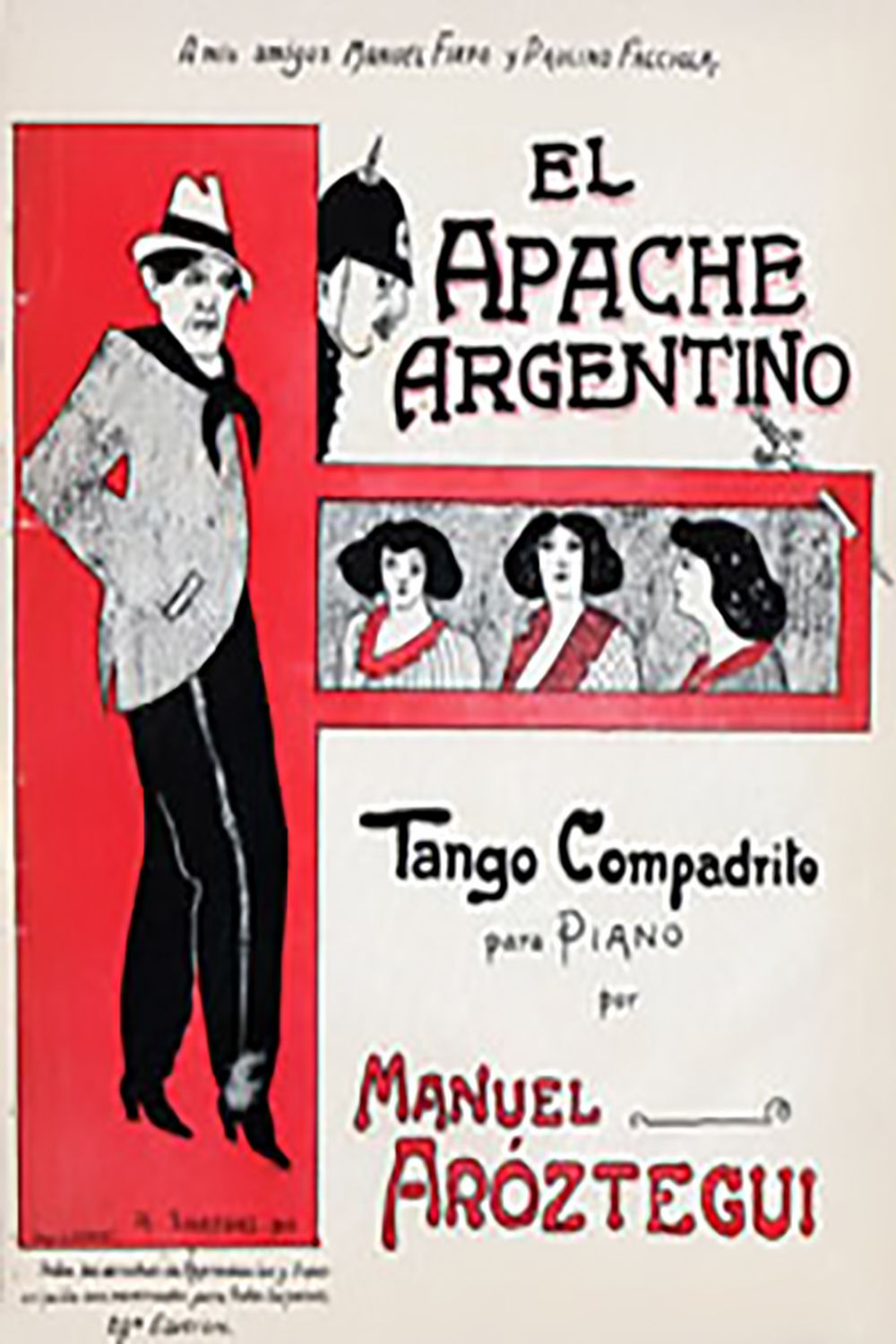 "El apache argentino", Argentine Tango music sheet cover.