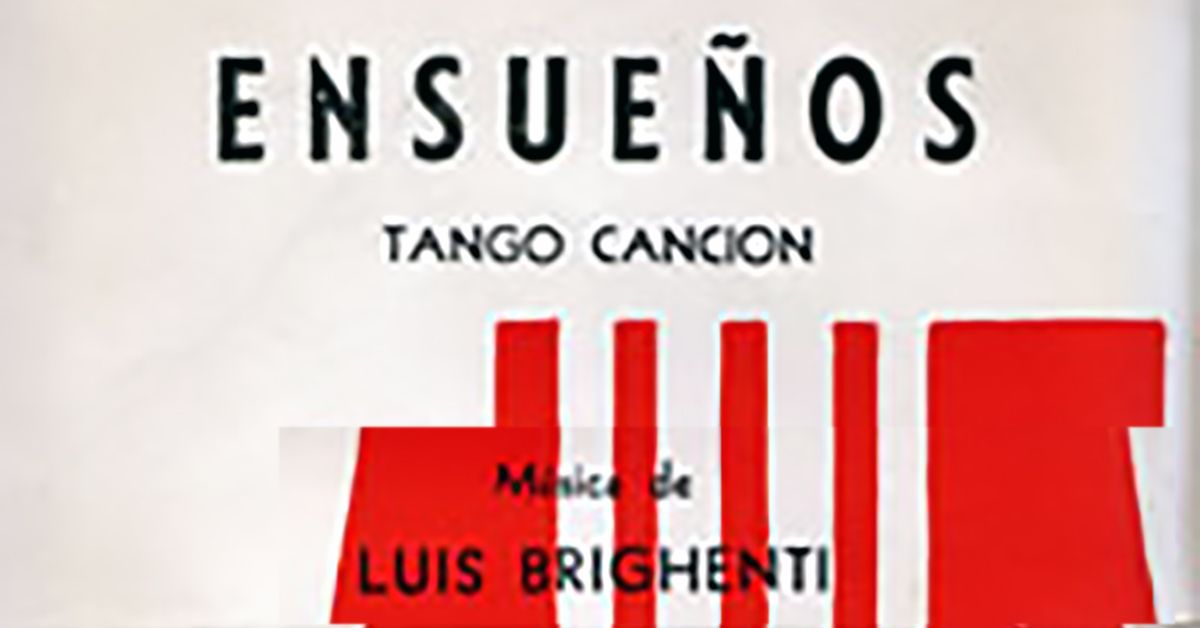 "Ensueños", Argentine Tango music sheet cover.