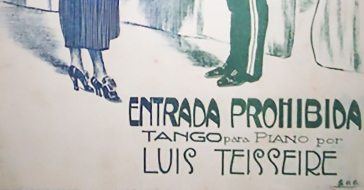 "Entrada prohibida", Argentine Tango music sheet cover.
