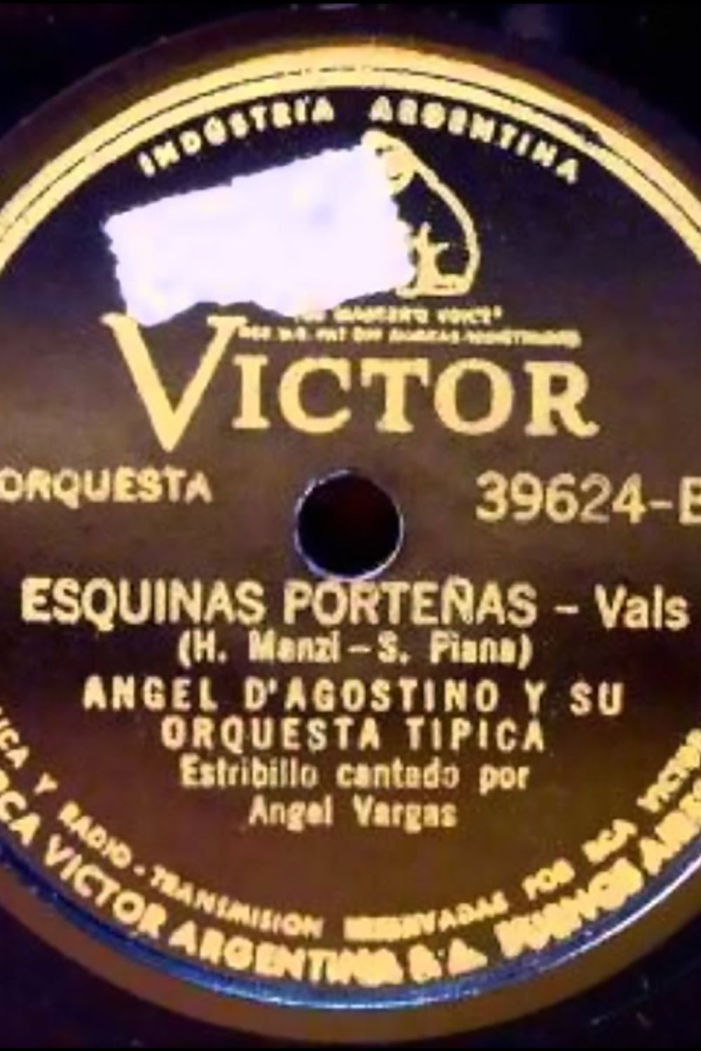 "Esquinas porteñas", Argentine Tango vinyl disco.