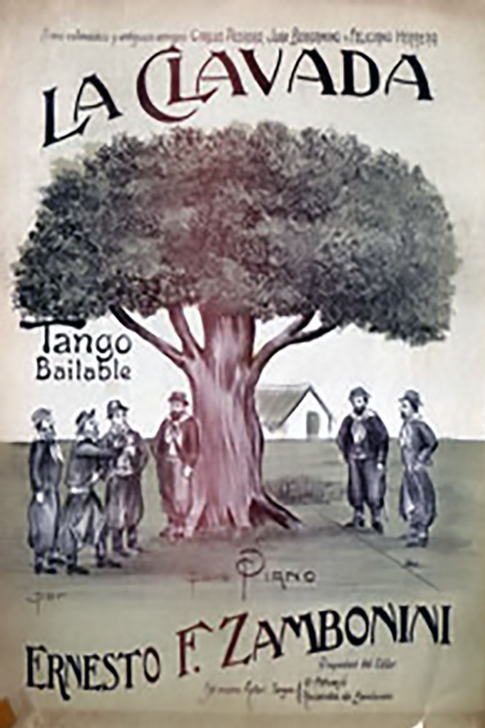 "La clavada", Argentine Tango music sheet cover.