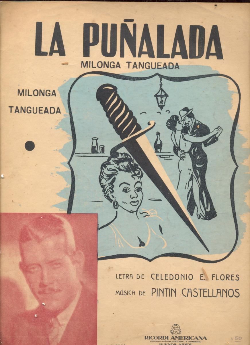 "La puñalada", music sheet cover. Argentine Tango music.