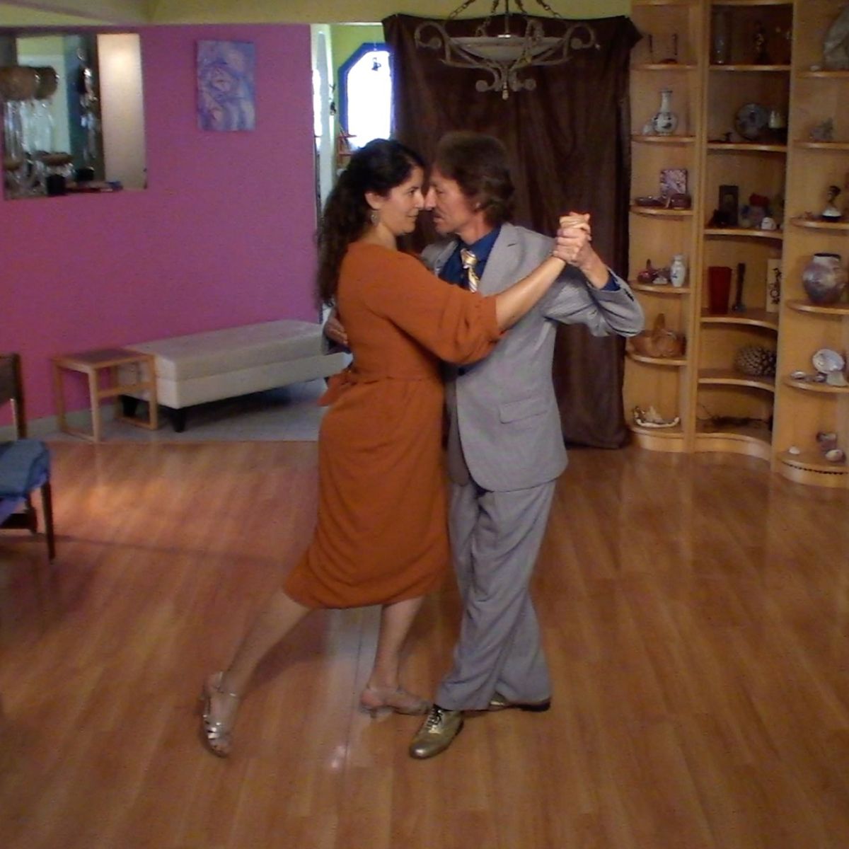 Marcelo Solis dancing Argentine Tango with Mimi in the San Francisco Bay Area