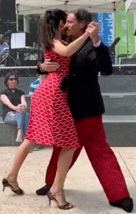 Marcelo Solis dancing Argentine Tango at a performance in San Francisco