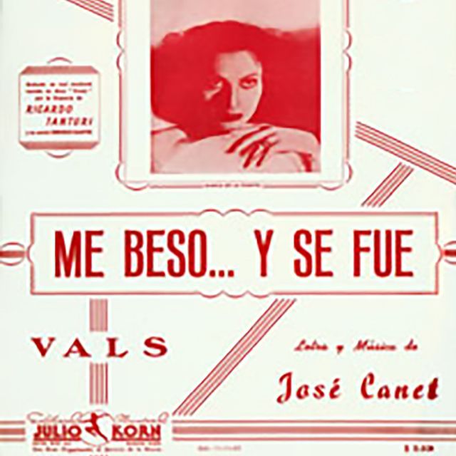 "Me besó y se fue", Argentine Tango music sheet cover.