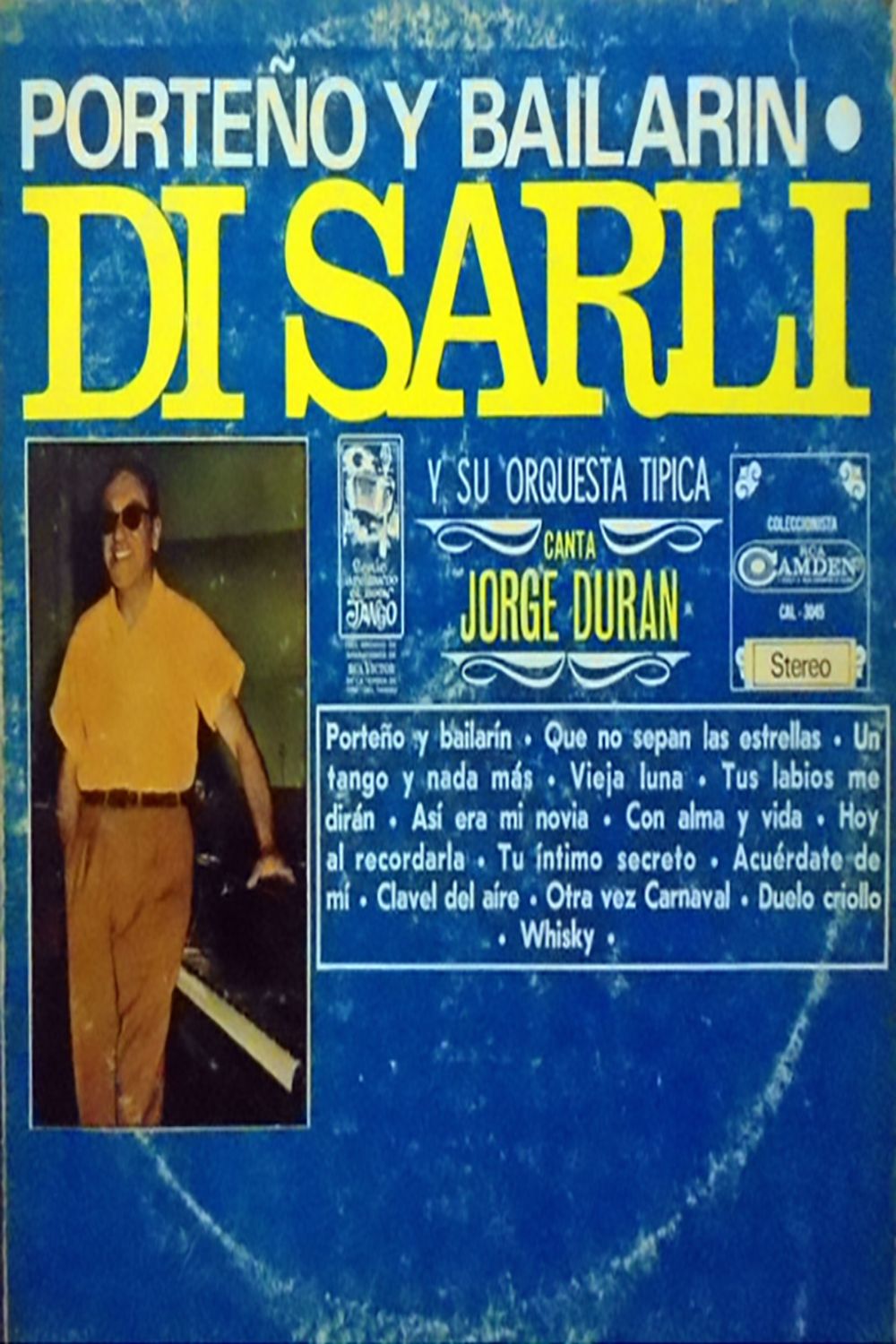"Porteño y bailarín", Argentine Tango vinyl disc cover.