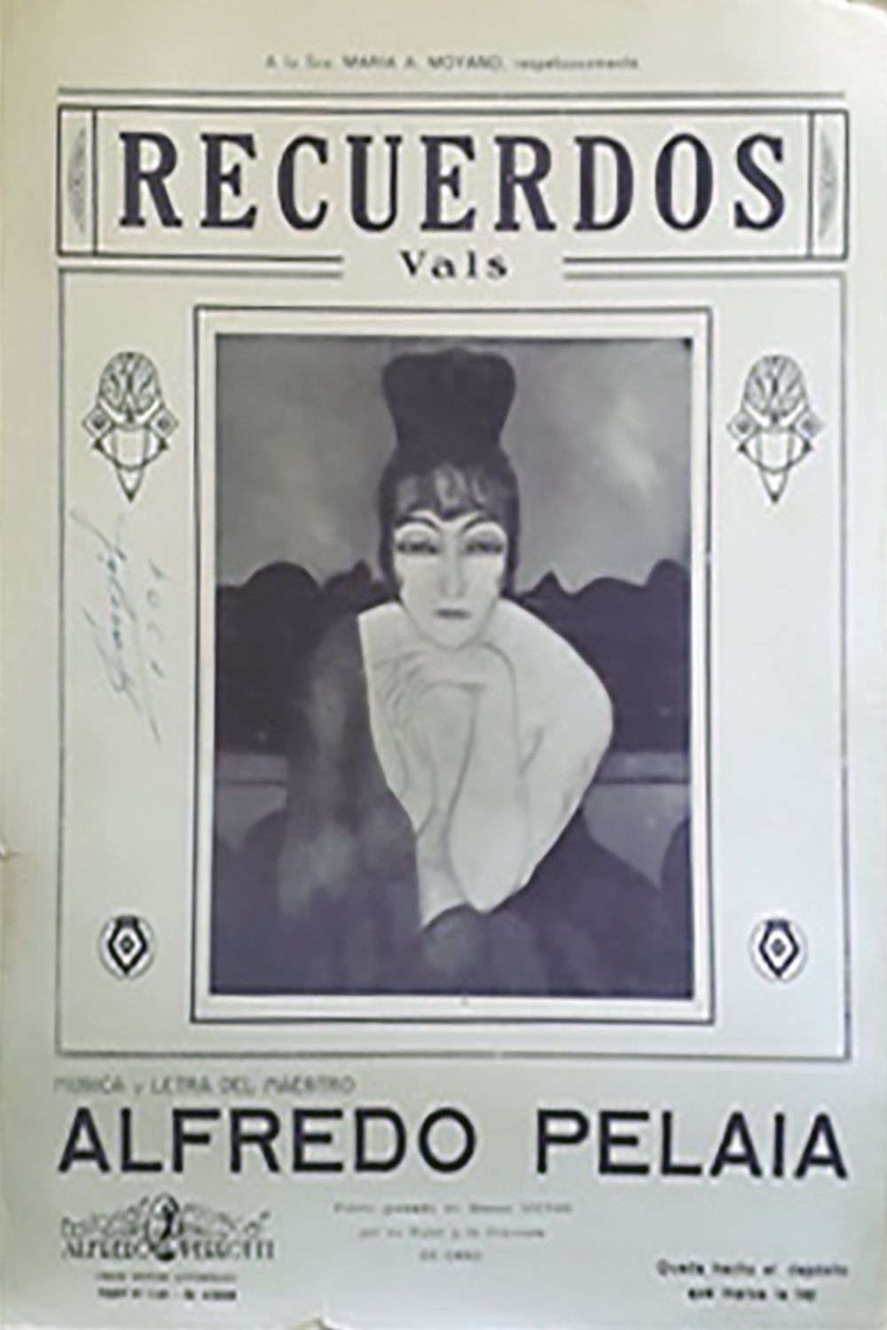 "Recuerdos", Argentine Tango vals music sheet cover.