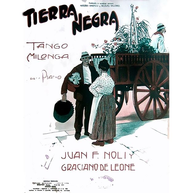 "Tierra Negra" music sheet cover. Argentine Tango music.