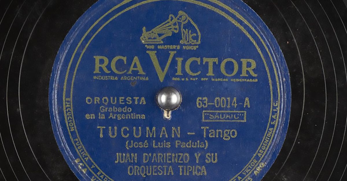 "Tucumán" by Juan D'Arienzo, vinyl disc.