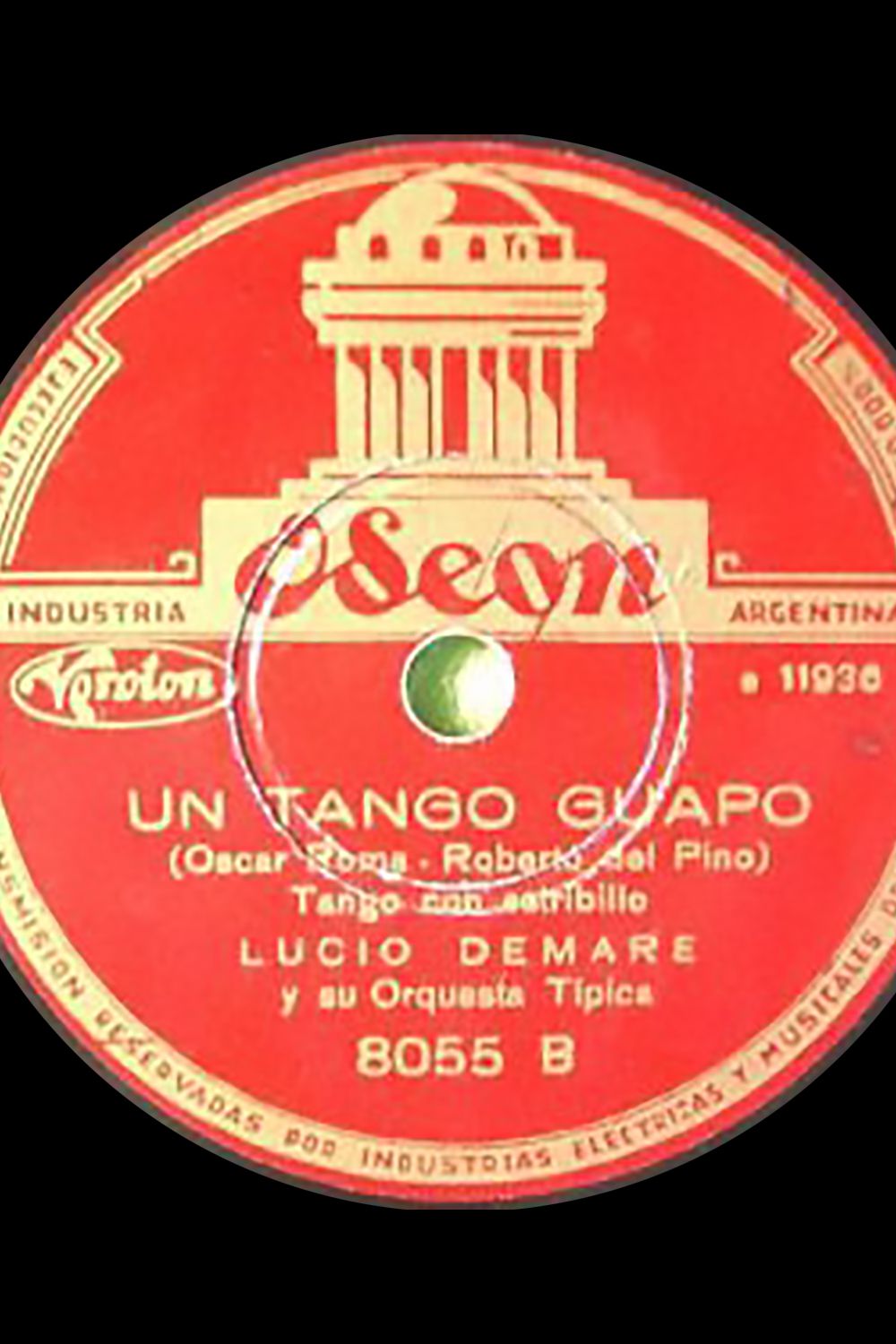 'Un Tango Guapo' Argentine Tango vinyl disc.