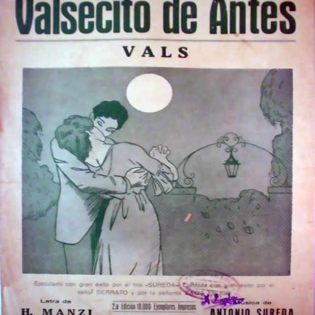 "Valsecito de antes", Argentine Tango music sheet cover.