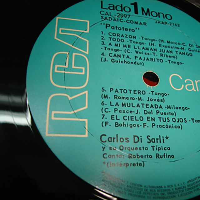 Vinyl disc Di Sarli, Argentine Tango music.