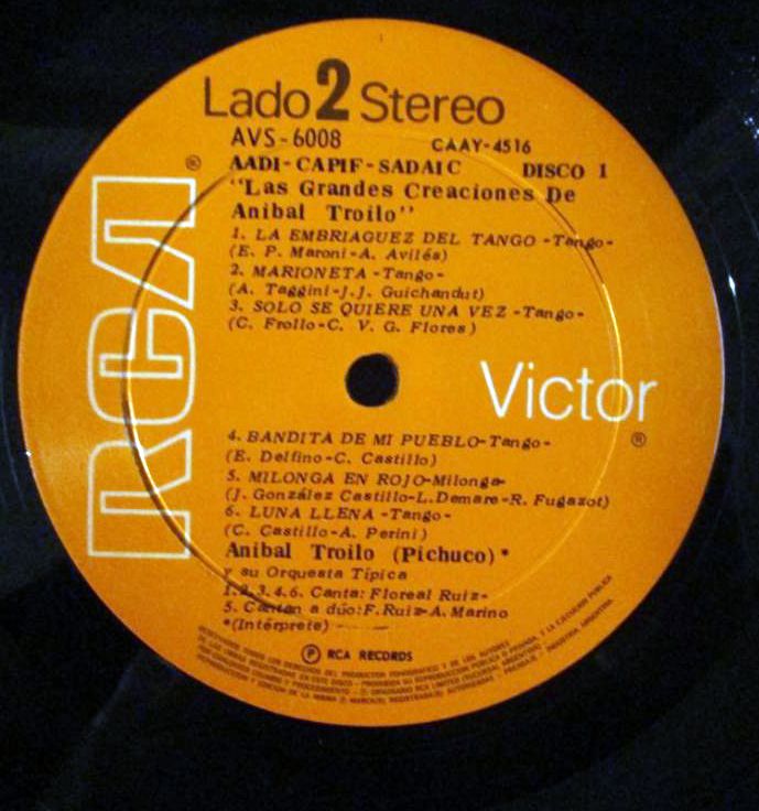 Argentine Tango music vinyl